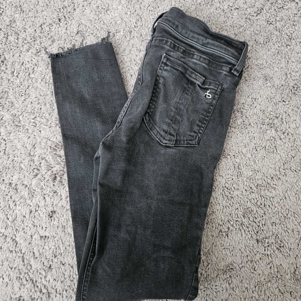 rag & bone Women's Skinny Jeans in Dark Gray
